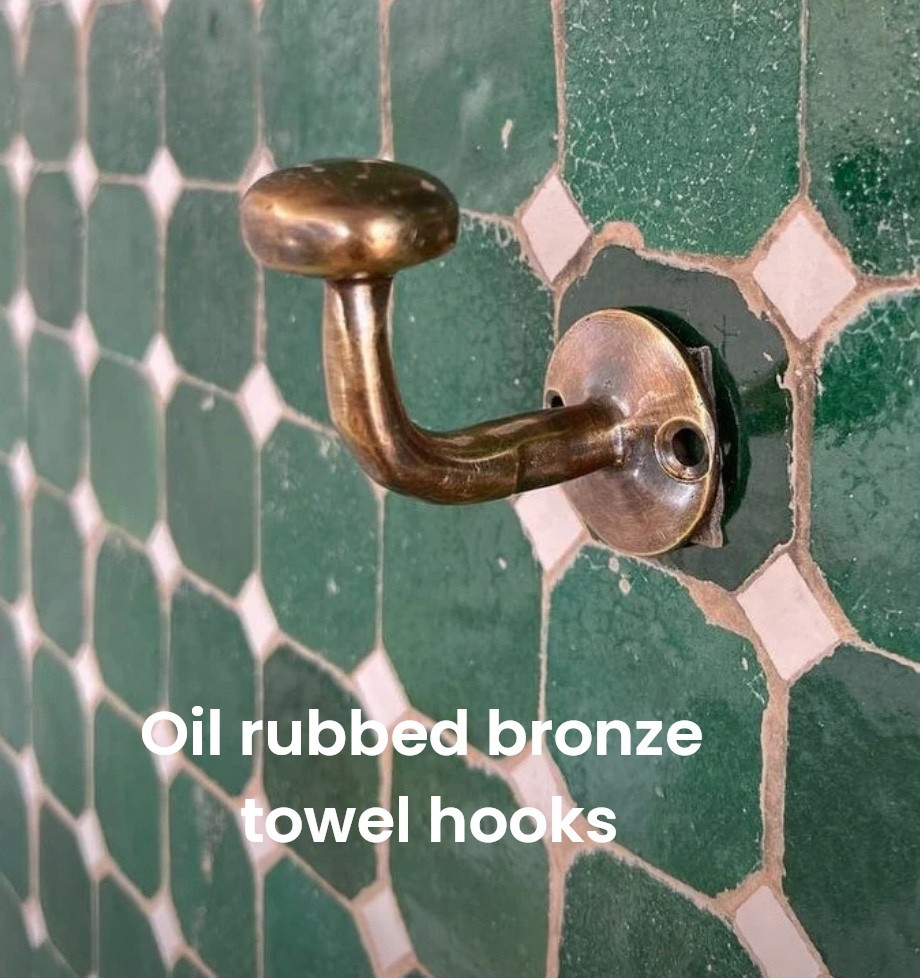 Pole rubbed bronze towel hooks 

#LTKHome