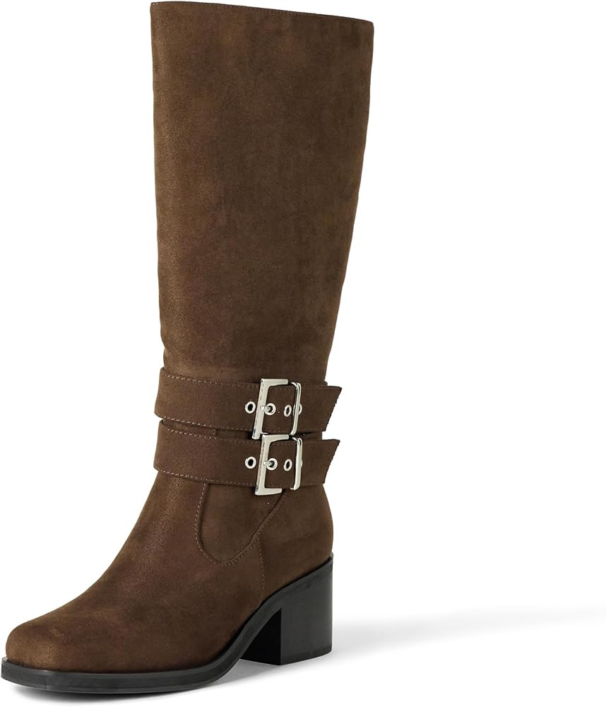 The Drop Women's Sage Tall Biker Boot with Buckles | Amazon (US)