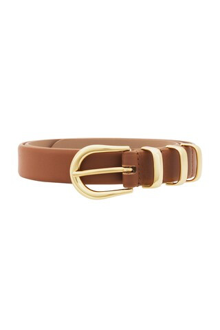 Kad Belt in Cuoio & Gold | Revolve Clothing (Global)
