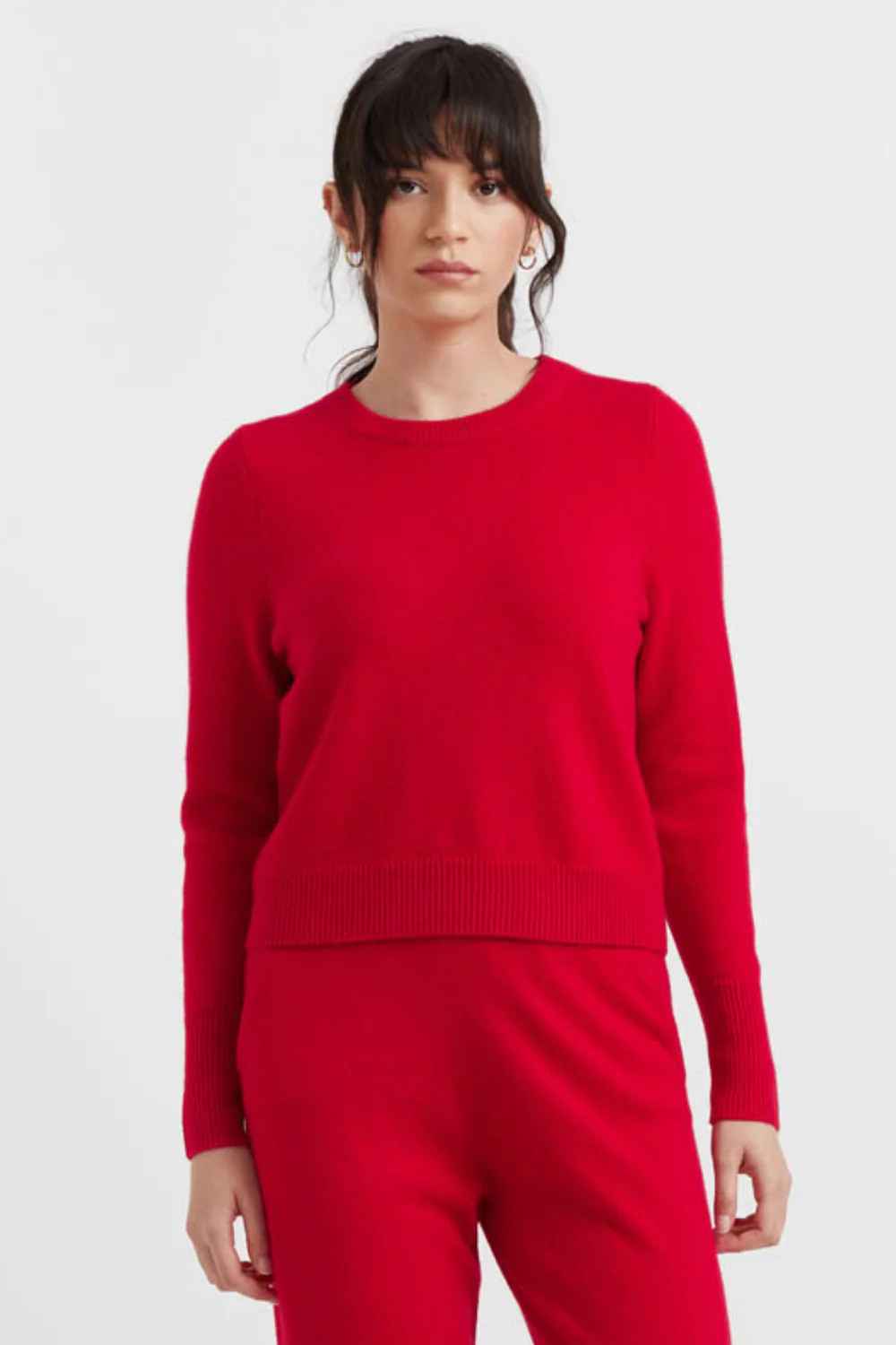 Red Cashmere Cropped Sweater | Shop Simon