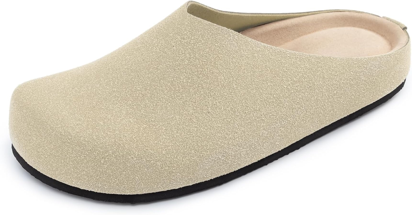 Athlefit Women's Slip On Suede Clogs Comfortable Cork Footbed Mules Shoes for Nurse Work Outdoor ... | Amazon (US)