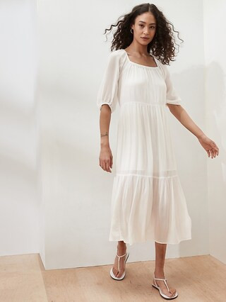 Gauze Midi Dress | Banana Republic Factory