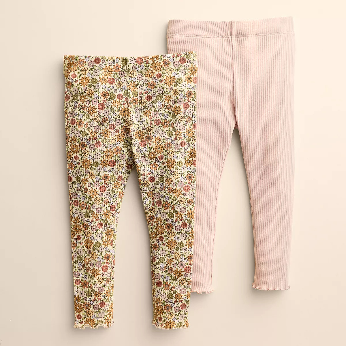 Baby & Toddler Girl Little Co. by Lauren Conrad 2-Pack Lettuce Edge Leggings | Kohl's