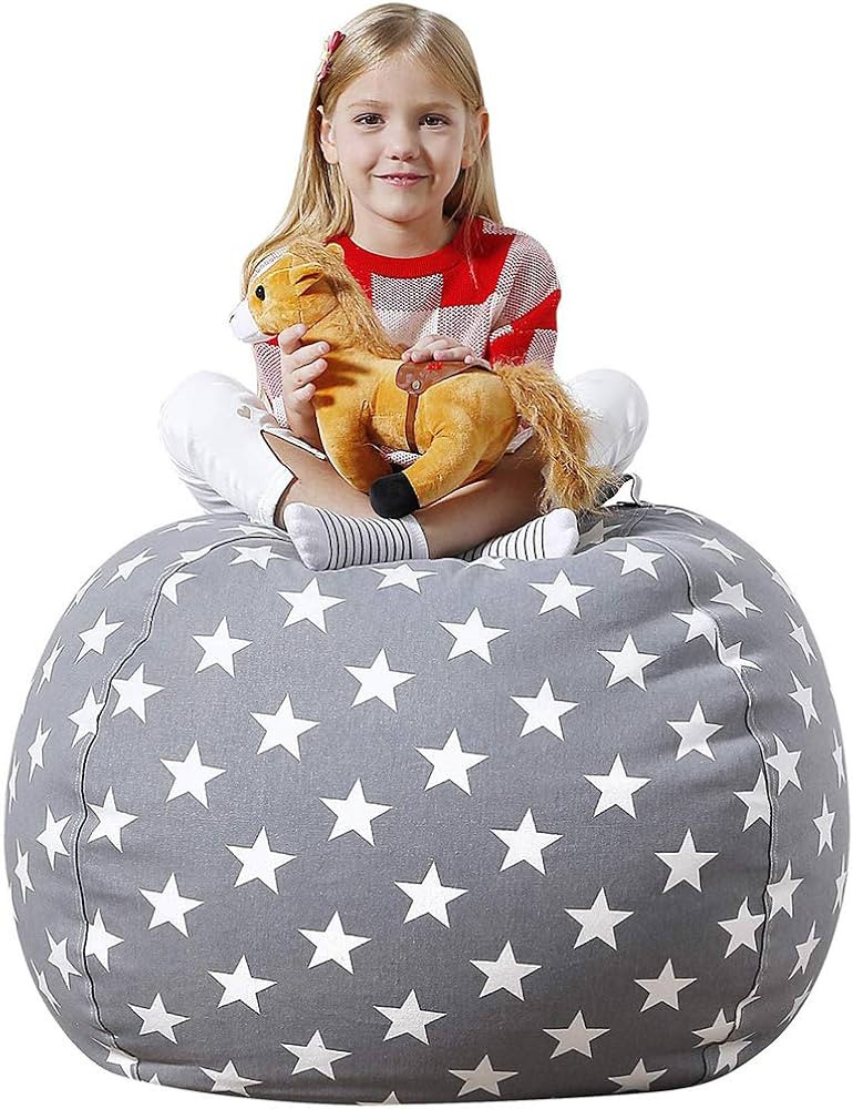Aubliss Stuffed Animal Bean Bag Storage Chair, Beanbag Covers Only for Organizing Plush Toys, Tur... | Amazon (US)