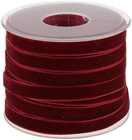 Velvet Ribbon for Crafts Decoration 20 Yard 10mm - Wine Red | Amazon (US)