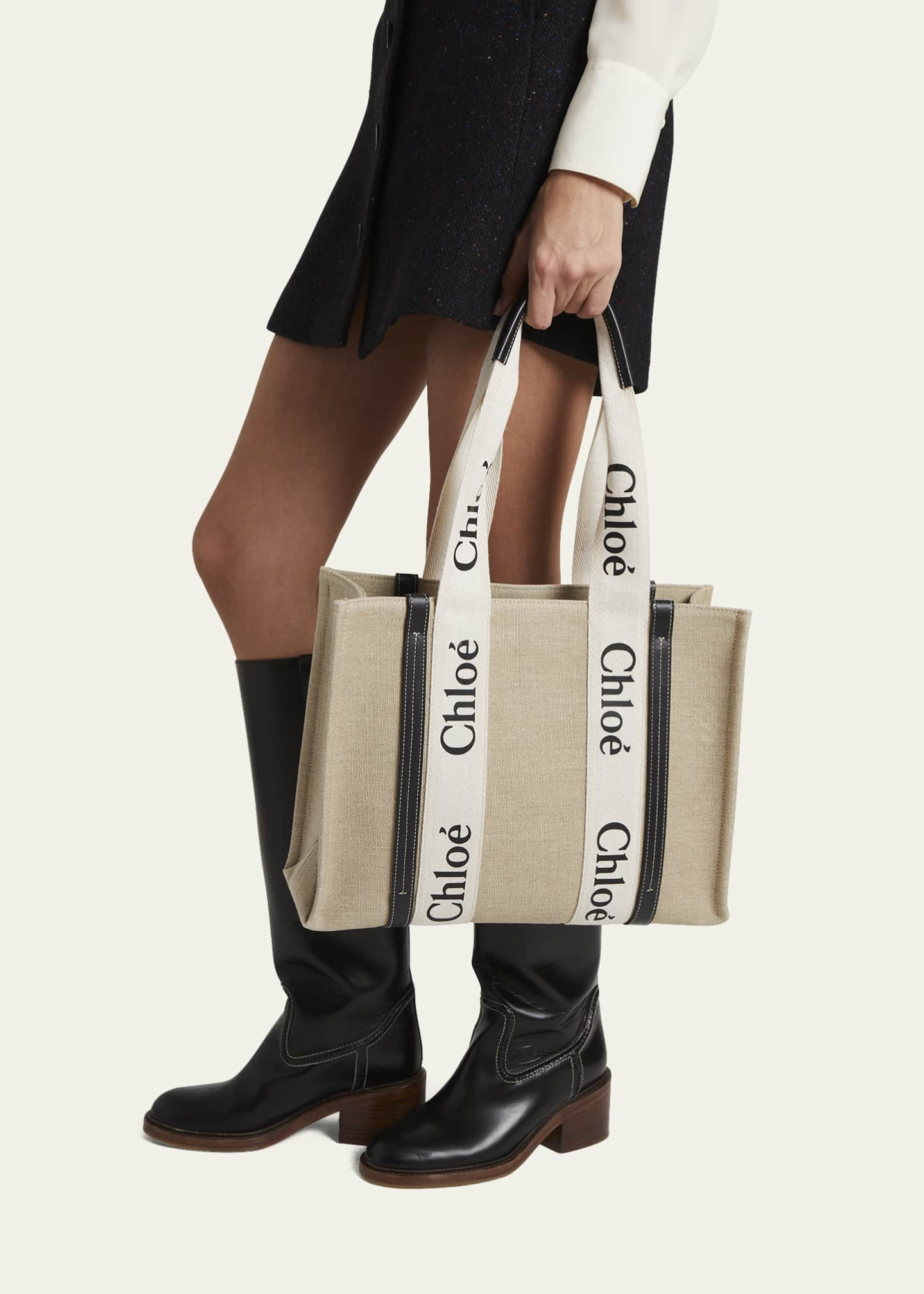 Chloe Woody Logo Medium Tote Bag | Bergdorf Goodman