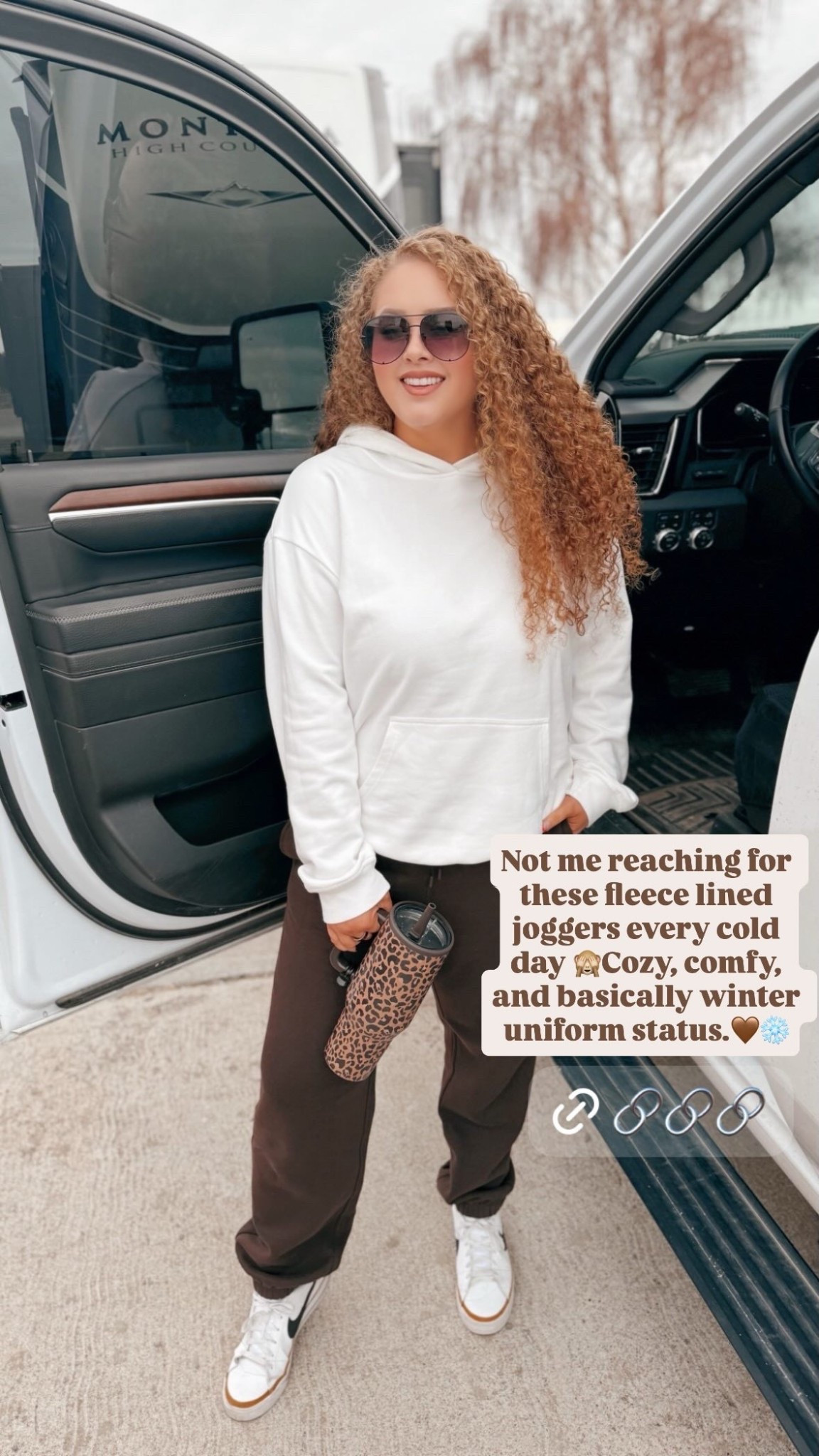 Not me reaching for these fleece lined joggers every cold day 🙈Cozy, comfy, and basically winter uniform status.🤎❄️ brown fleece joggers | fleece lined joggers | winter joggers | cozy winter outfits | cold weather loungewear | comfy everyday joggers | amazon fashion finds | affordable winter clothes | neutral lounge wear | cozy outfit inspo | casual winter style | athleisure wear | soft fleece pants | comfy travel outfit | winter errands outfit | stay cozy at home | lounge sets for winter | neutral aesthetic outfits | boho cozy style | casual chic winter | fall winter wardrobe

#LTKHoliday #LTKootd #LTKgrwm