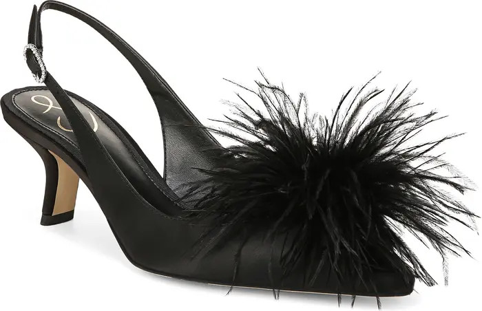 Bianka Feather Slingback Pump (Women) | Nordstrom