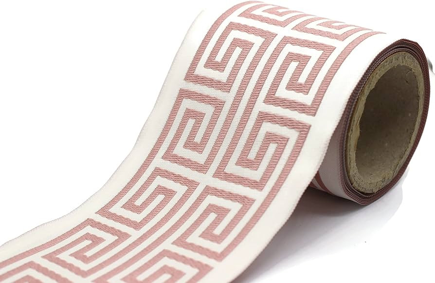 3.8 Yards Spool 3.9" Greek Key Drapery Trim Jacquard Ribbon for Your Drapes Curtains Drapery Band... | Amazon (US)