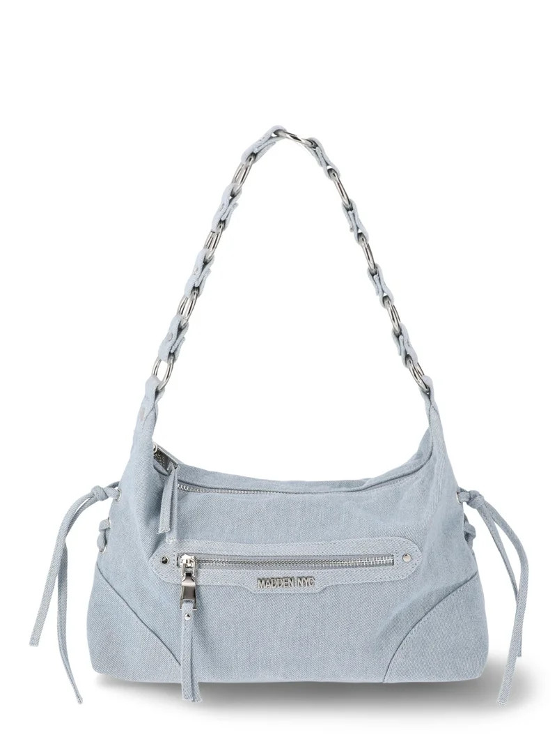Madden NYC Women's Grommet Shoulder Handbag, Denim | Walmart (US)
