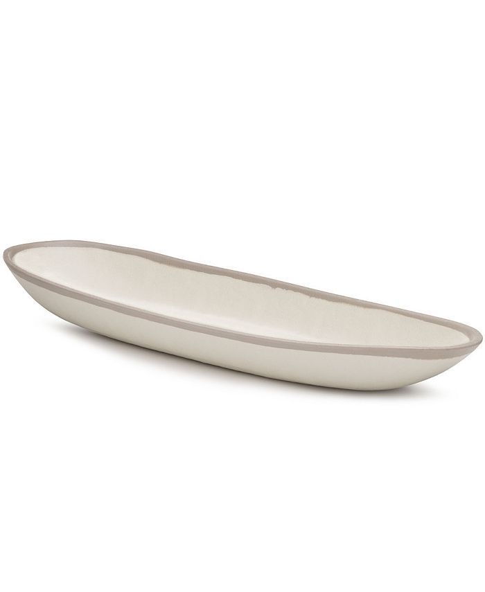 Q Squared Potter Stone Melaboo Long Oval Serving Bowl & Reviews - Serveware - Dining - Macy's | Macys (US)