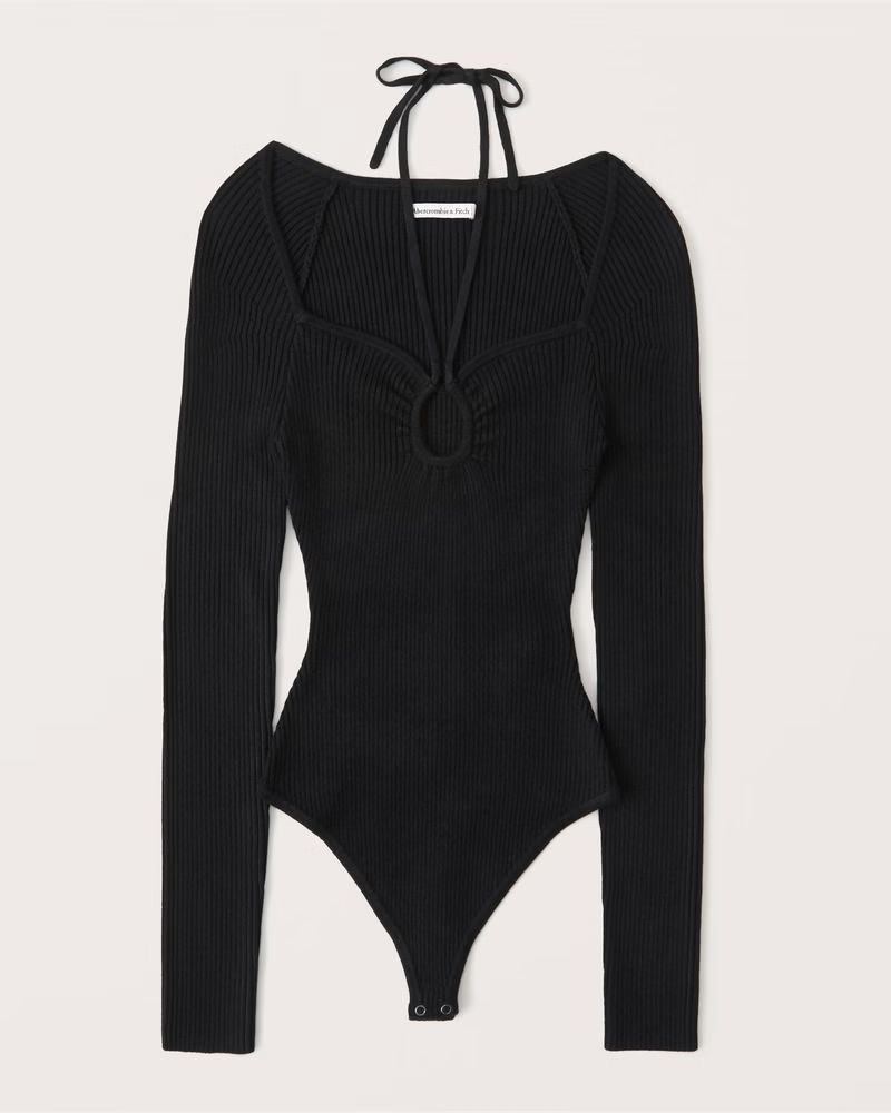 Strappy Cinched Front Sweater Bodysuit | Abercrombie & Fitch (US)