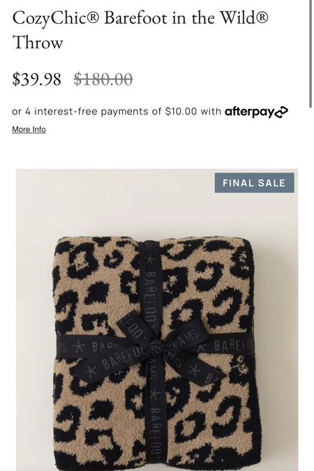 $40 full size barefoot dreams leopard blanket!! The best deal I’ve ever seen on these 

#LTKsalealert #LTKhome #LTKfindsunder50