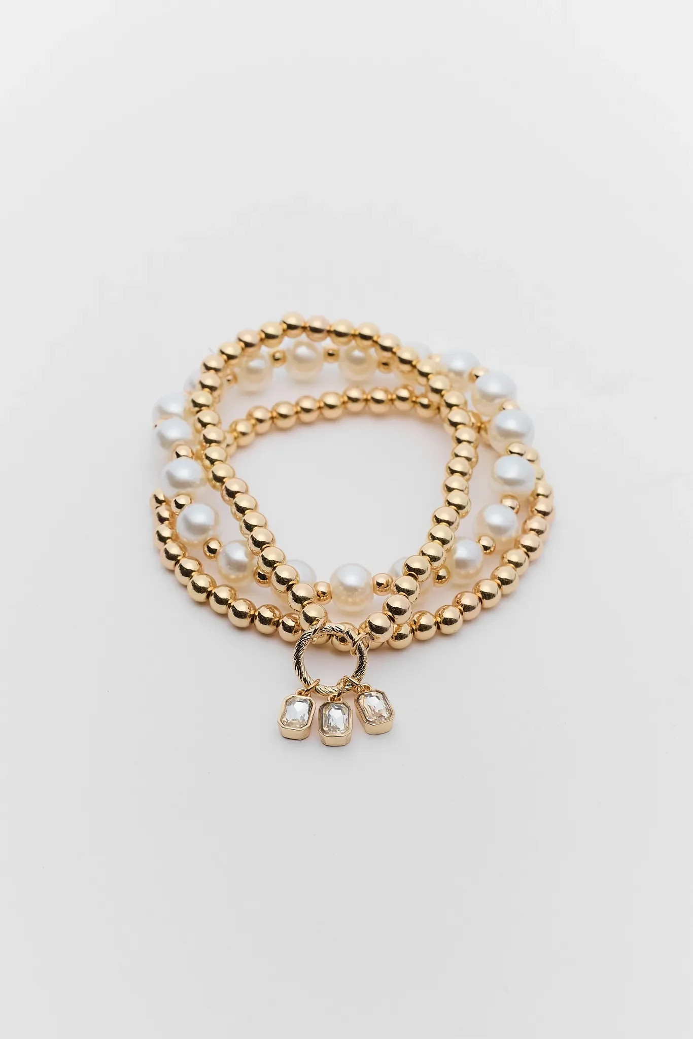 Heidi Gold Beaded Bracelet Set | Avara