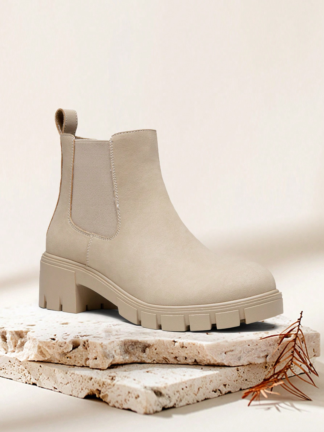 Comfyshoes Women's Ankle Boots 9606 Chelsea Platform Heel Booties For Women | SHEIN