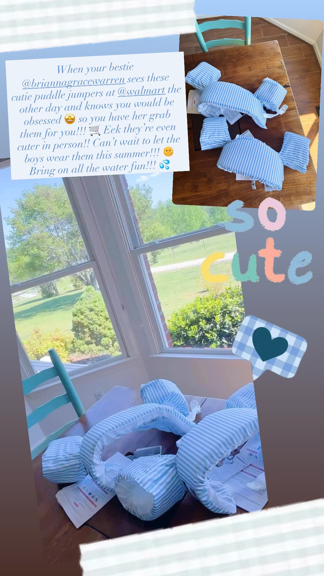 When your bestie @briannagracewarren sees these cutie puddle jumpers at @walmart the other day and knows you would be obsessed 🤩 so you have her grab them for you!!! 🛒 Eek they’re even cuter in person!! Can’t wait to let the boys wear them this summer!!! 🌞 Bring on all the water fun!!! 💦 