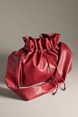 Faux-Leather Scrunch Shoulder Bag | Anthropologie (US)