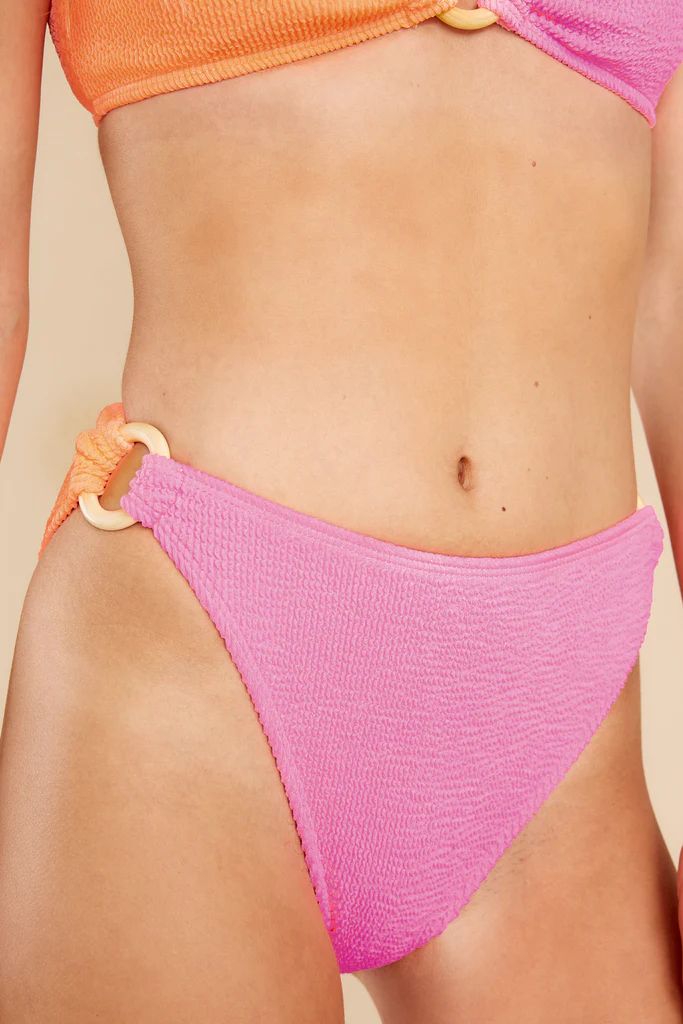 Your Own Sunshine Neon Peach And Pink Bikini Bottoms | Red Dress 