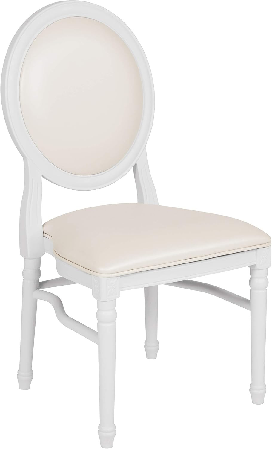 Flash Furniture HERCULES Series 900 lb. Capacity King Louis Chair with White Vinyl Back and Seat ... | Amazon (US)