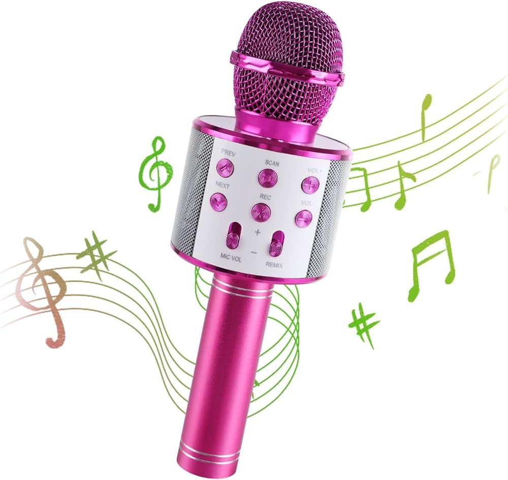 MOZSOY Toys for Girls Aged3-16, Karaoke Microphone for Kids Aged4-12, Best Birthday Gift for Boys... | Amazon (US)