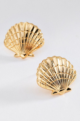 BaubleBar Marina Gold Seashell Earrings | Anthropologie (US)