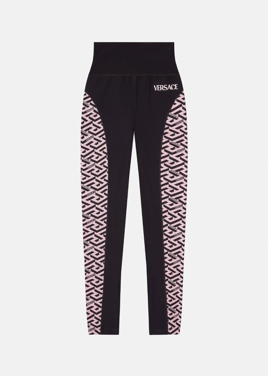 Versace Greca Signature Accent Gym Leggings for Women | US Online Store | Versace (US)