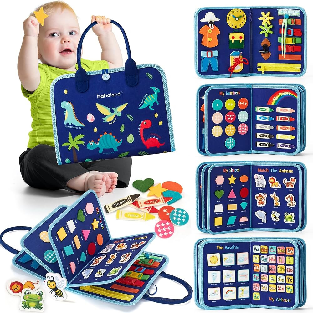 hahaland Busy Board for 1 Year Old - Montessori Toys for 2 Year Old Boy Birthday Gift - Preschool... | Amazon (US)
