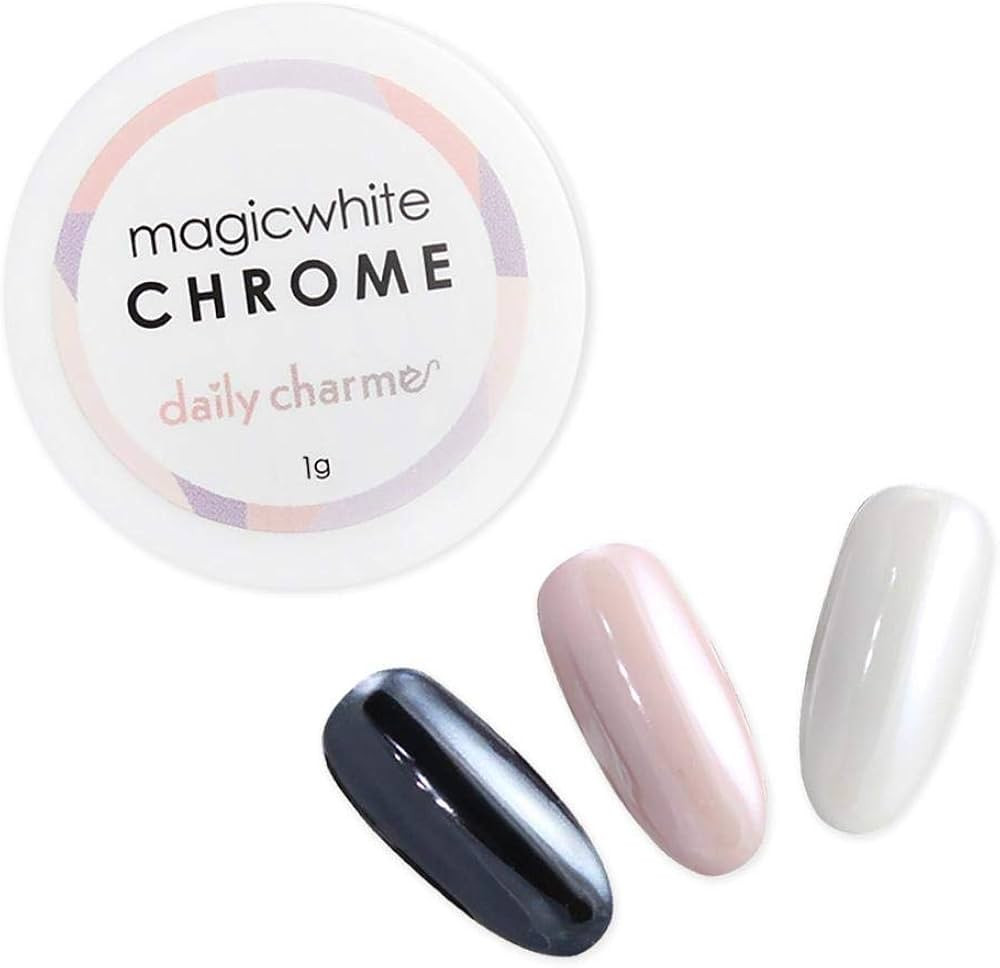 Daily Charme Magic White Nail Chrome Powder (White) 1g, Pearlescent Nail Chrome Powder, Glazed Do... | Amazon (US)