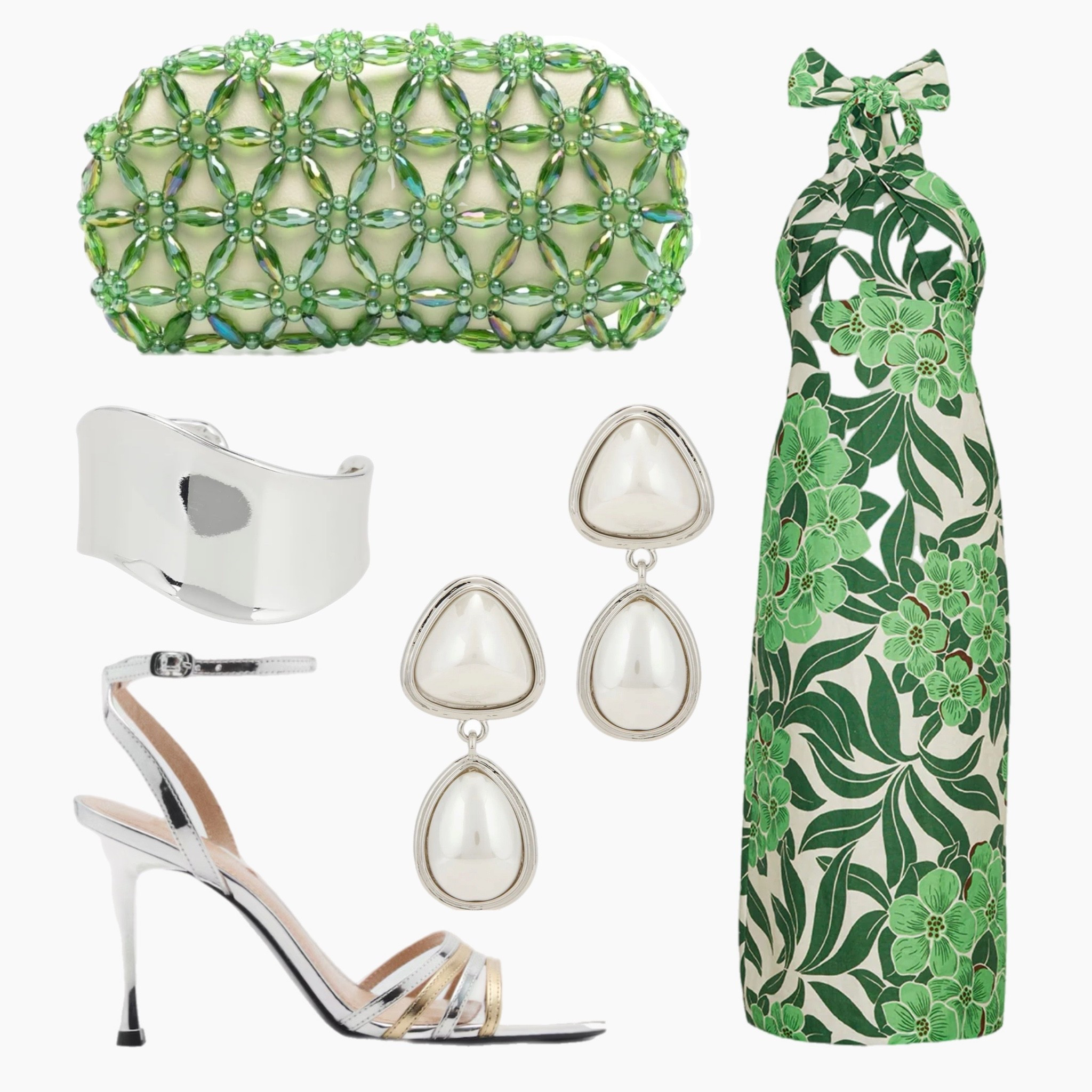Garden party glam 🌿✨ This halter neck floral maxi brings bold vintage charm, paired with silver drop earrings, metallic heels, and a beaded clutch that’s pure eye candy. A fresh and elegant look perfect for outdoor soirées, summer weddings, or tropical nights.

#GardenPartyStyle #FloralMaxi #SummerWeddingGuest #VintageInspired #StatementAccessories #ChicAndFresh #SummerStyle #OOTD #LTKStyle #EffortlesslyElegant

#LTKItBag #LTKSaleAlert #LTKOver40