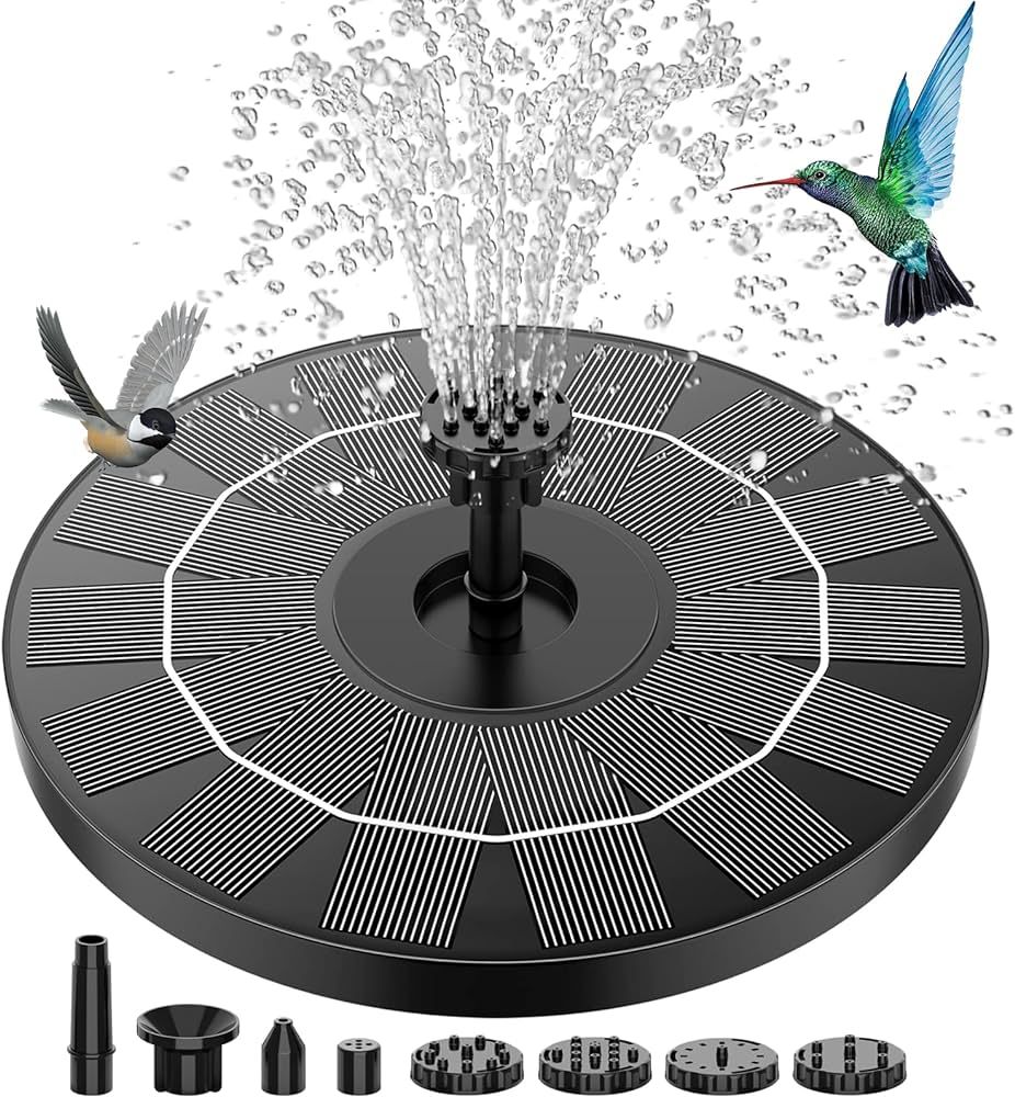 AISITIN 3.5W Solar Fountain 7.1in（18CM），Solar Water Fountain Pump Floating Fountain with 6 ... | Amazon (CA)
