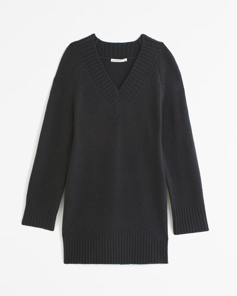 Women's Long-Sleeve Easy Mini Sweater Dress | Women's New Arrivals | Abercrombie.com | Abercrombie & Fitch (US)