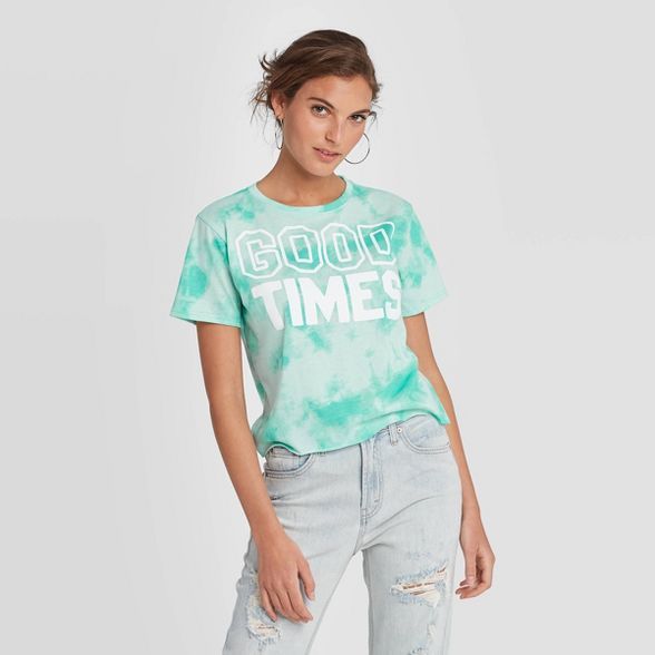 Women's Good Times Short Sleeve Graphic T-Shirt - Modern Lux (Juniors') - Mint | Target