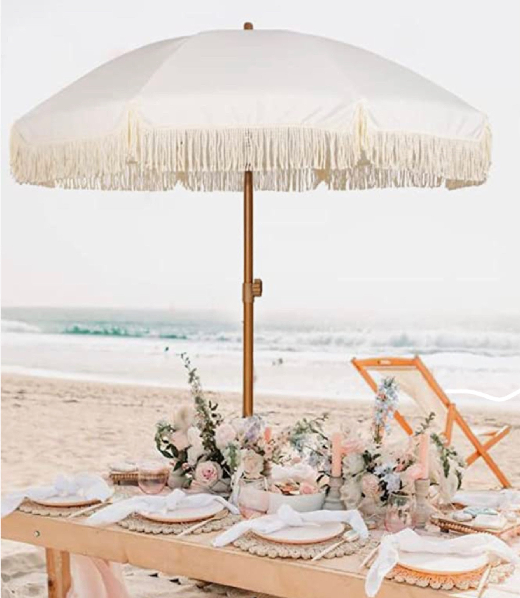 
Boho White Beach Umbrella 

#LTKswim #LTKwedding #LTKSeasonal