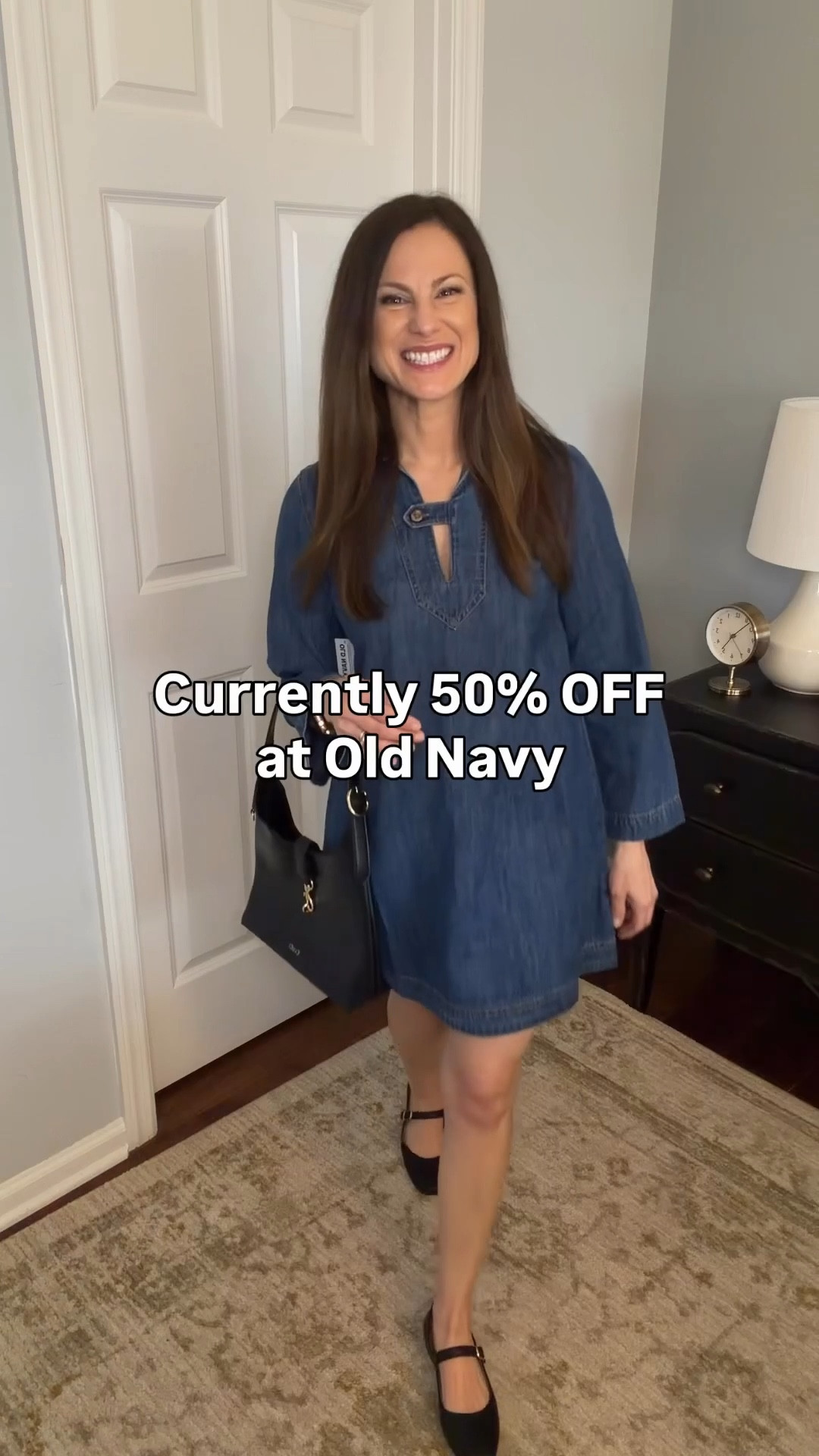 Spring outfit 2026 just got easy 💙 This popover denim mini is one of those throw-on-and-go pieces that always works. Love that it comes in two washes + it’s currently 50% off 🙌 Perfect as a spring dress or casual Easter dress with sandals or sneakers.

#LTKPetite #LTKOver40 #LTKootd