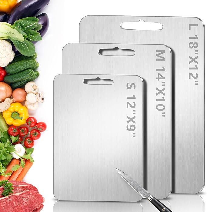 Titanium Cutting Board for Kitchen - 100% Pure Titanium Cutting Boards Non Toxic - 2025 New Upgra... | Amazon (US)