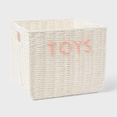 Kids' Large Woven Toys Storage Basket White - Pillowfort™ | Target