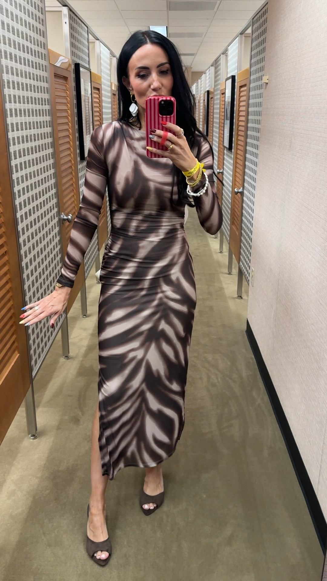 Dress is not sheer, fits a little small