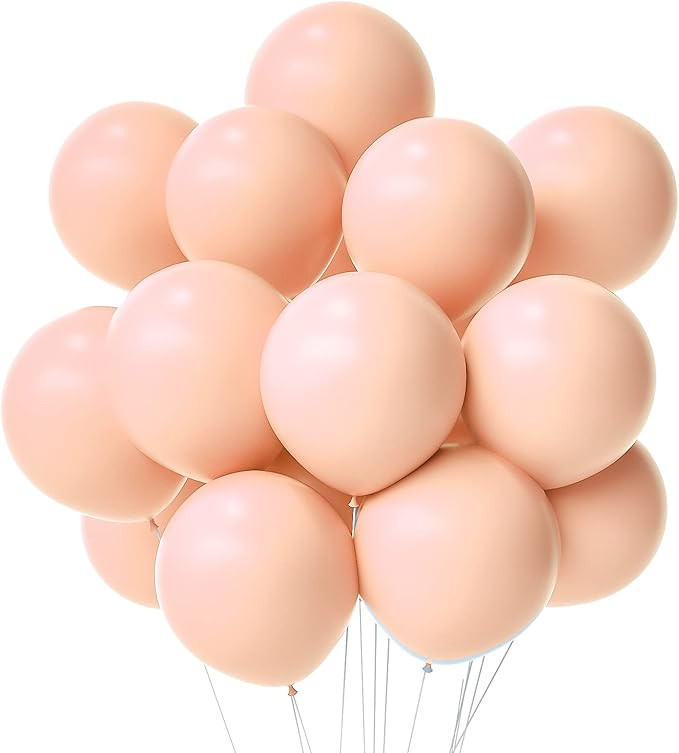 Pastel Orange Balloons Peach Balloons 12 Inch 50 Pcs Orange Balloons Peach Color Balloons Blush B... | Amazon (US)