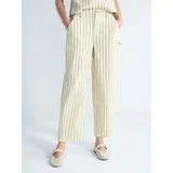 Free Assembly Women's Striped High Rise Cropped Barrel Jeans, 26" Inseam, Sizes 0-16 | Walmart (US)