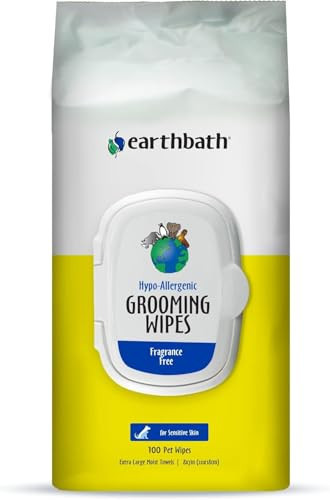 earthbath Dog Grooming Wipes - Dog Wipes for Paws and Butt, Pet Wipes for Dogs & Cats, Helps Itchy & Dry Skin -Fragrance Free, 100 Count (1 Pack) | Amazon (US)