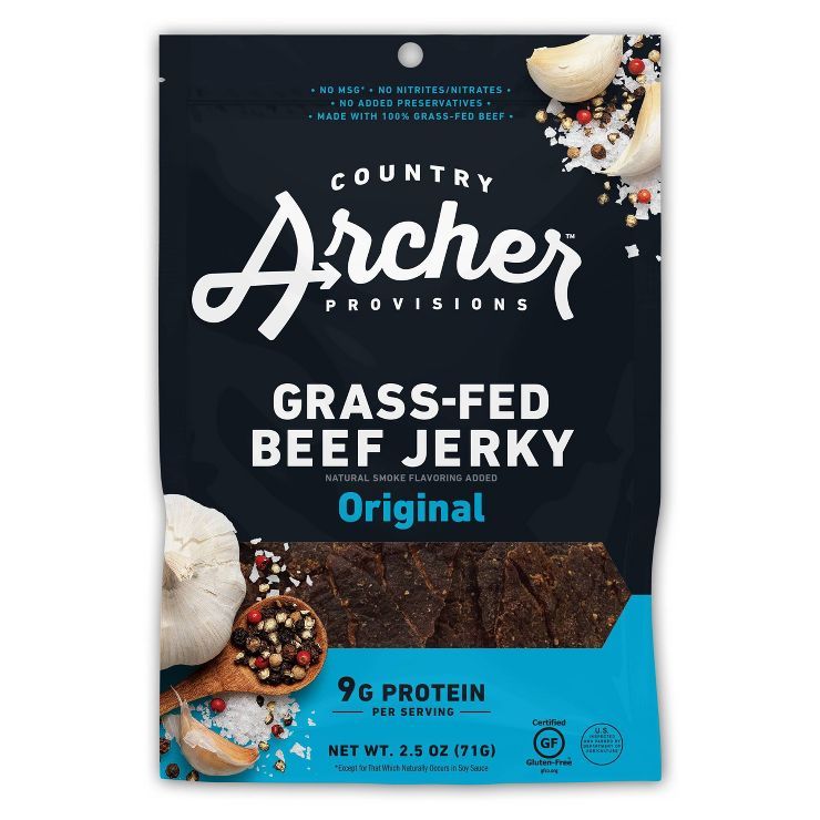 Country Archer All Natural Grass Fed Original Beef Jerky - 2.5oz | Target