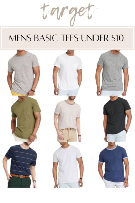 Target - Men’s Basic Tees on sale for under $10 

#LTKsalealert #LTKfindsunder50 #LTKmens