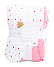 Reversible Fleece Hearts Blanket | Bed & Bath | Marshalls | Marshalls