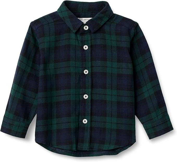 Amazon Essentials Unisex-Baby Button Down Plaid Flannel Shirt | Amazon (US)