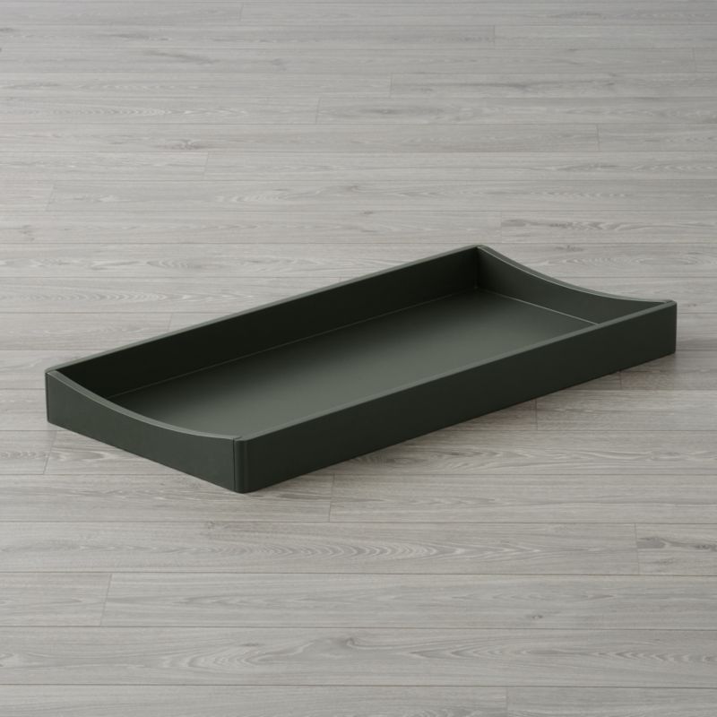 Hampshire Olive Green Changing Table Topper + Reviews | Crate and Barrel | Crate & Barrel
