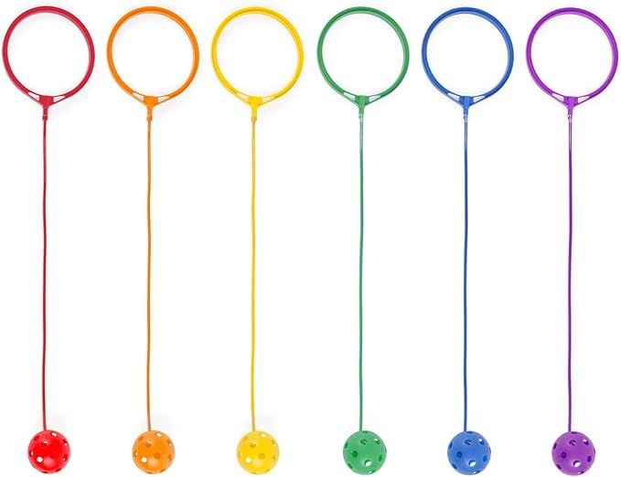 Champion Sports Skip Ball Ankle Toy for Kids, Pack of 6, Assorted Colors - Durable Hopper/Swingba... | Amazon (US)
