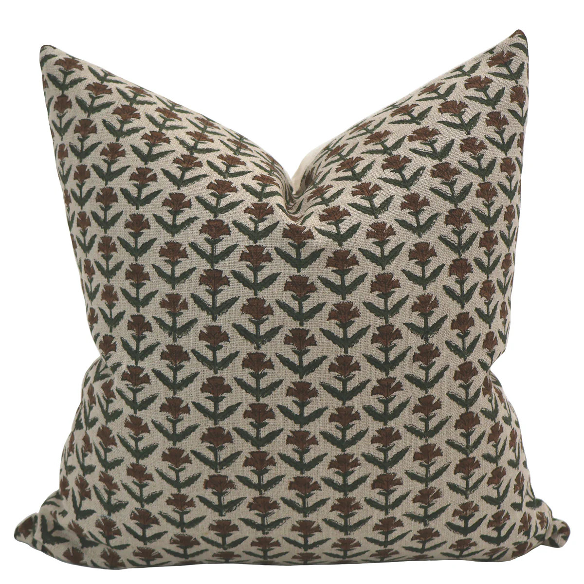 Holly Floral Block Print Pillow Cover | Hackner Home (US)