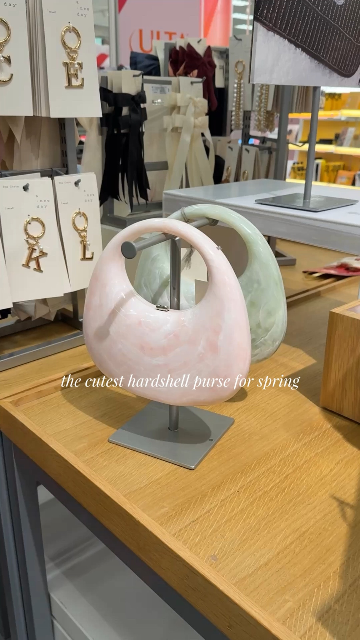 Hard shell crescent shaped handbag. Perfect pink Valentine’s Day bag!

#LTKValentine #LTKSeasonal #LTKU