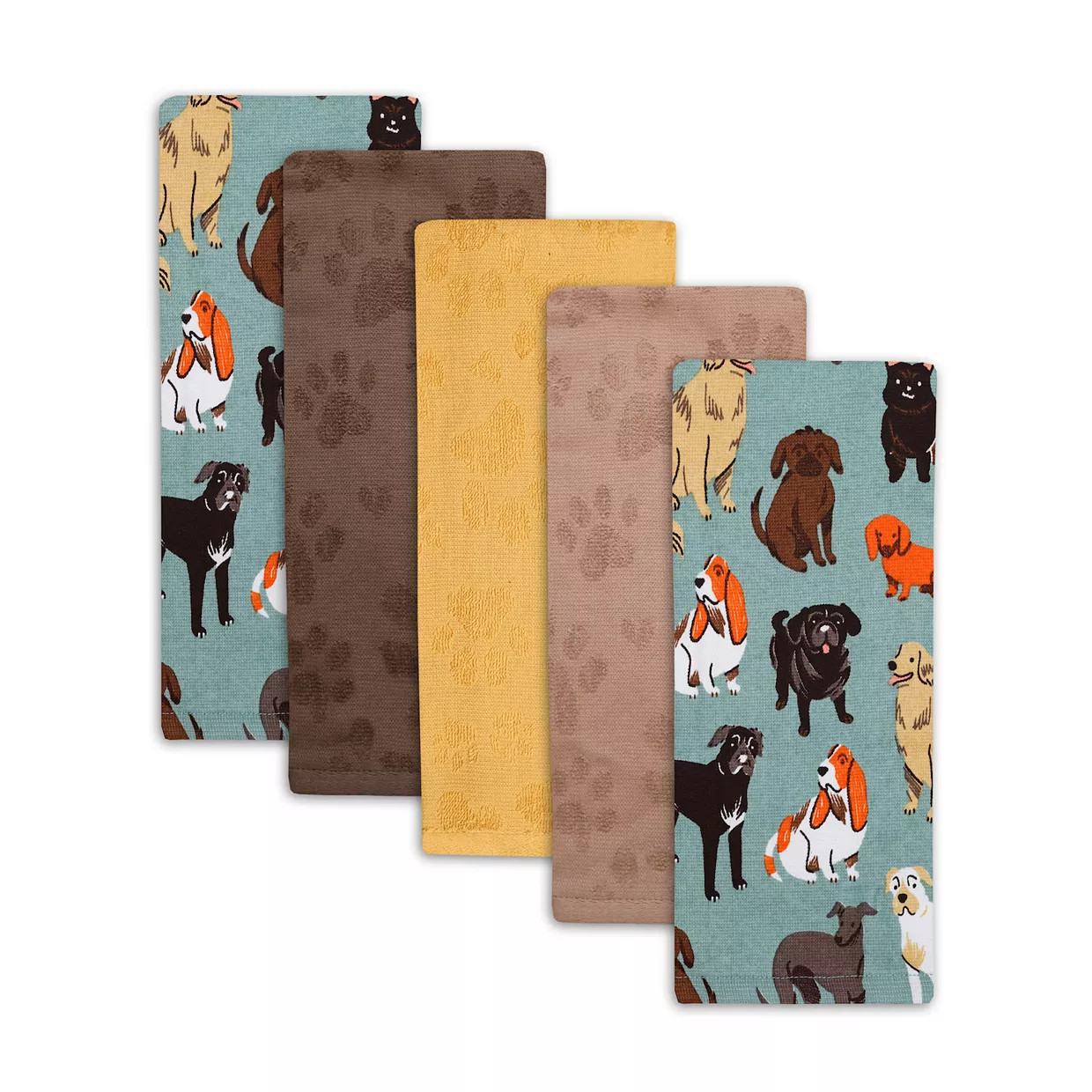 The Big One® 5-pk. Cats and Dogs Print Kitchen Towels | Kohl's