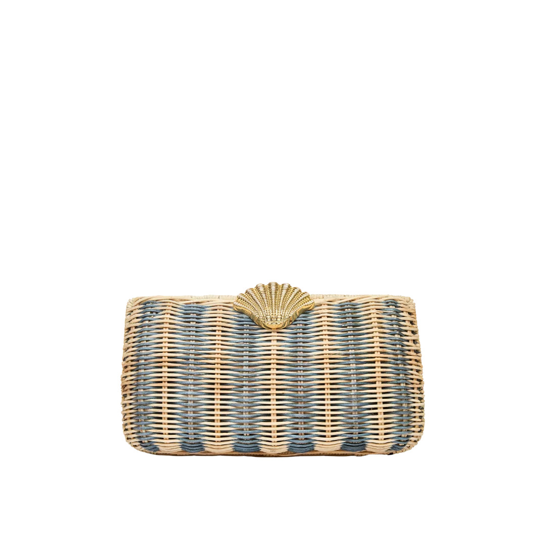 The Classica Clutch - Navy Stripe | Poolside